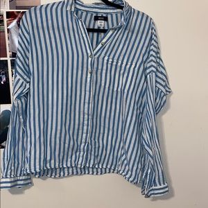 Striped button up